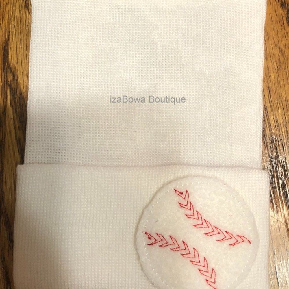 Newborn Hat with Baseball     nbwbb  new